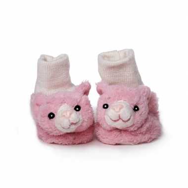Babyslofjes roze kat/poes